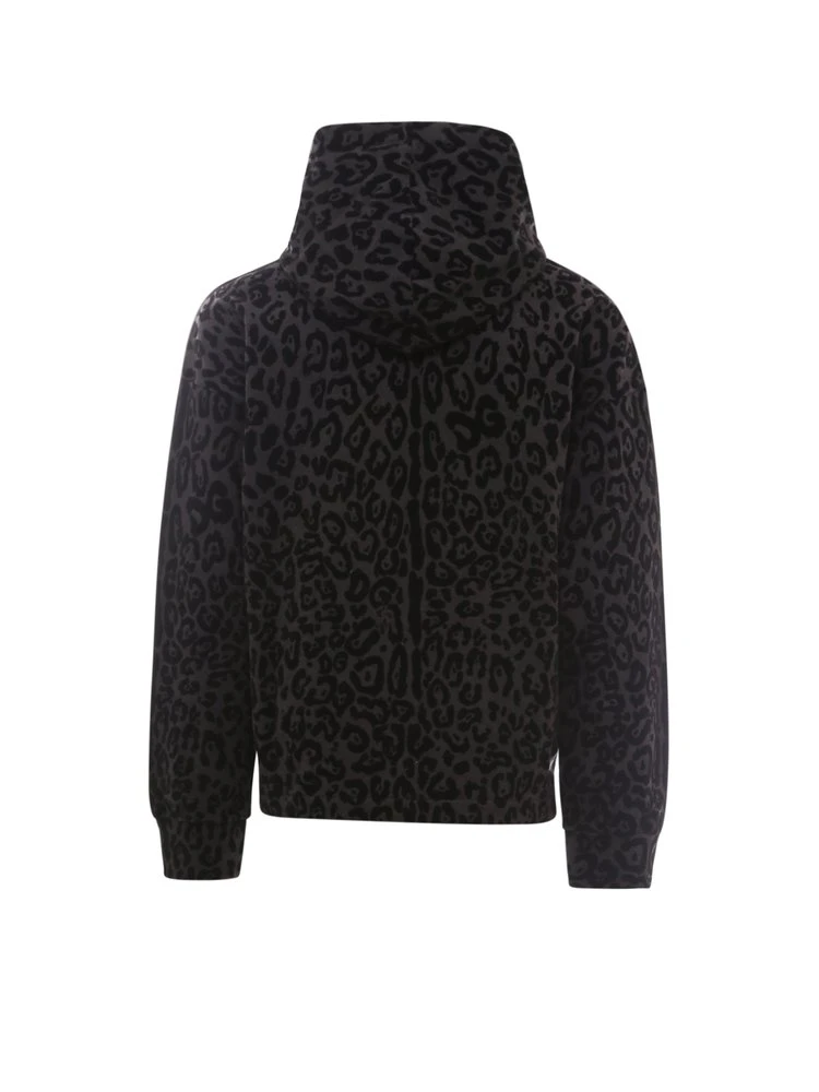 Dolce & Gabbana Animal Printed Hoodie - Black 2 Dolce & Gabbana Animal Printed Hoodie - Black - Image 2