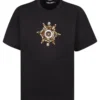 ( New Season ) Dolce & Gabbana Logo Embellished Crewneck T-Shirt - Black