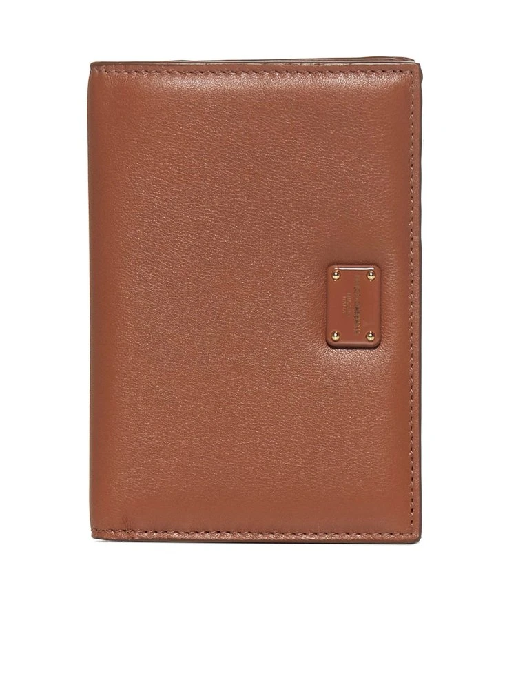 Dolce & Gabbana Logo Plaque Wallet - Brown 1 Dolce & Gabbana Logo Plaque Wallet - Brown