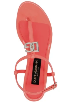 ( New Season ) Dolce & Gabbana DG Thong Sandals - Orange -Cheap Vestureo Store 0a1dbbf02a049f4676b808224d772bc3