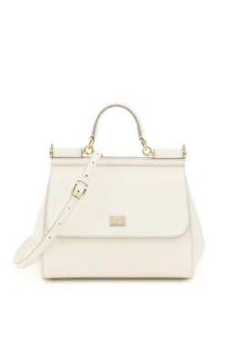 Dolce & Gabbana Sicily Medium Shoulder Bag - White