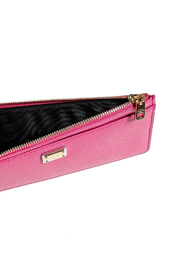 ( New Season ) Dolce & Gabbana Logo Plaque Zipped Cardholder - Pink 5 ( New Season ) Dolce & Gabbana Logo Plaque Zipped Cardholder - Pink - Image 5