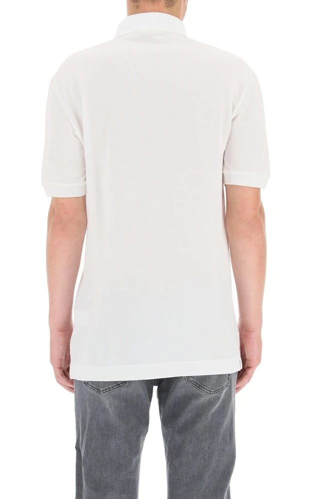Dolce & Gabbana Logo Patch Polo Shirt - White 3 Dolce & Gabbana Logo Patch Polo Shirt - White - Image 3