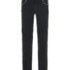 ( New Season ) Dolce & Gabbana Embellished Straight Leg Jeans - Black
