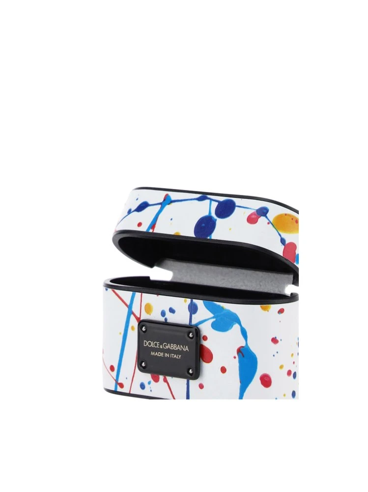 ( New Season ) Dolce & Gabbana Logo Detailed Airpods Case - White 3 ( New Season ) Dolce & Gabbana Logo Detailed Airpods Case - White - Image 3