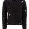 Dolce & Gabbana Distressed Knit Jumper - Black