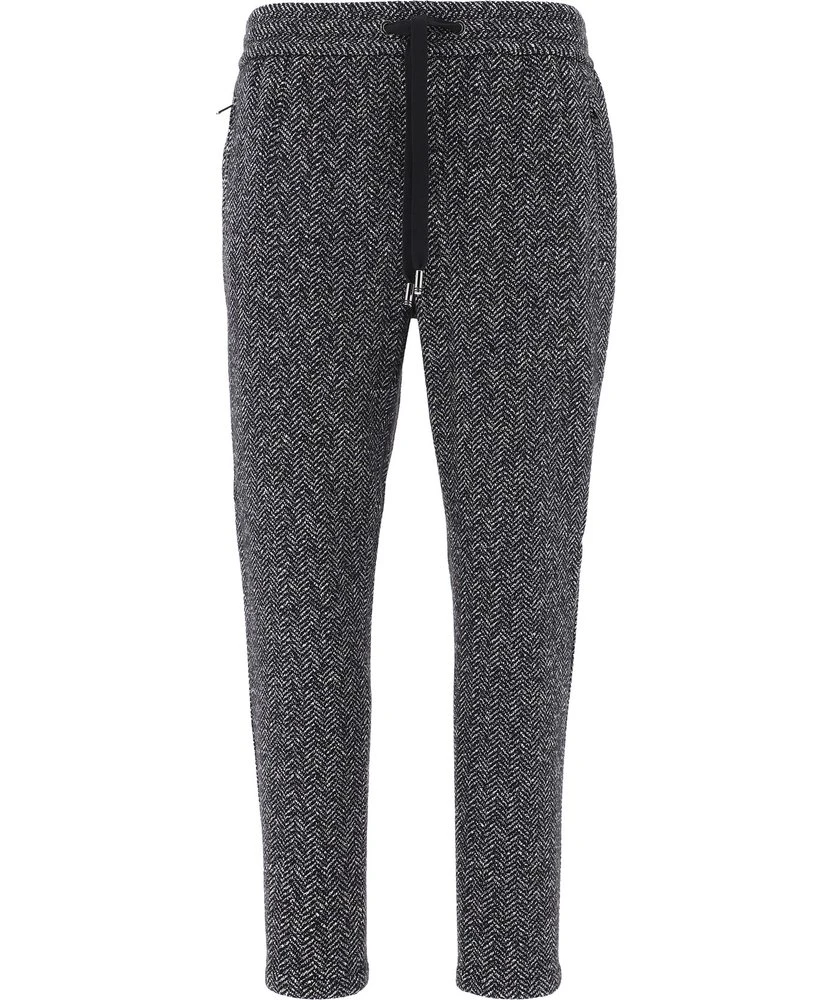 Dolce & Gabbana Chevron Drawstring Pants - Grey 1 Dolce & Gabbana Chevron Drawstring Pants - Grey