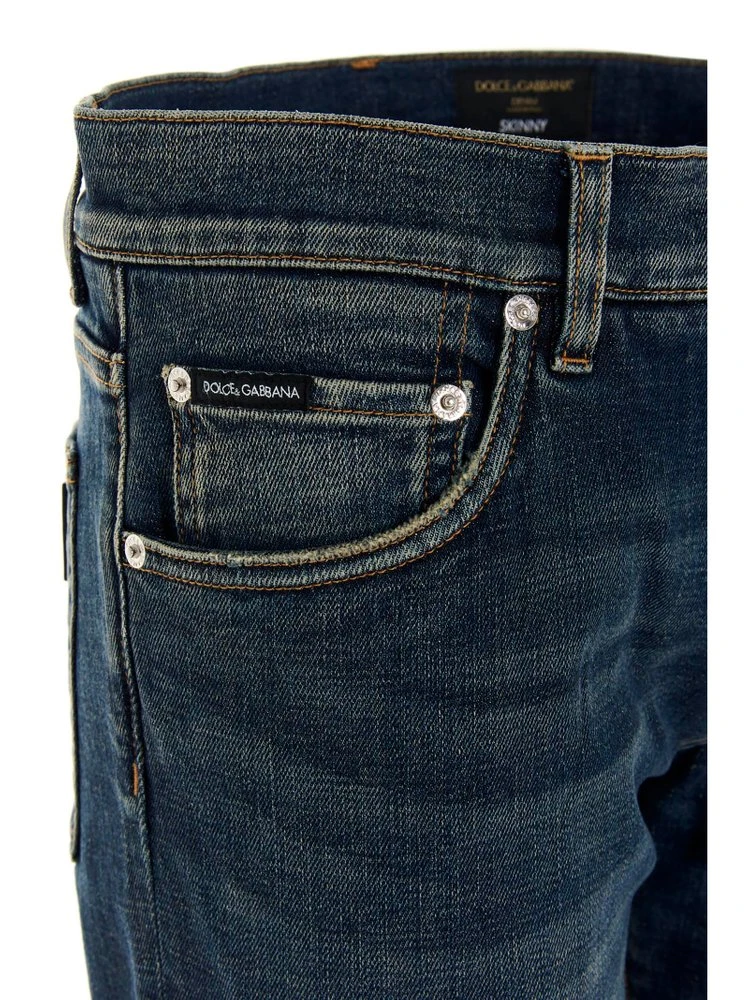 Dolce & Gabbana Skinny Stretch Jeans - Blue 4 Dolce & Gabbana Skinny Stretch Jeans - Blue - Image 4