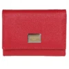 Dolce & Gabbana Logo Plaque Trifold Wallet - Red