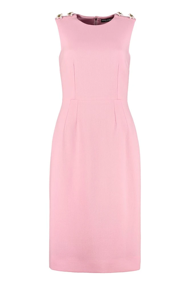 Dolce & Gabbana Sleeveless Crepe Dress - Pink 1 Dolce & Gabbana Sleeveless Crepe Dress - Pink