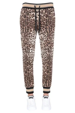 Dolce & Gabbana Leopard Print Track Pants - Multi