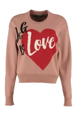 Dolce & Gabbana Love Intarsia Knitted Jumper - Pink