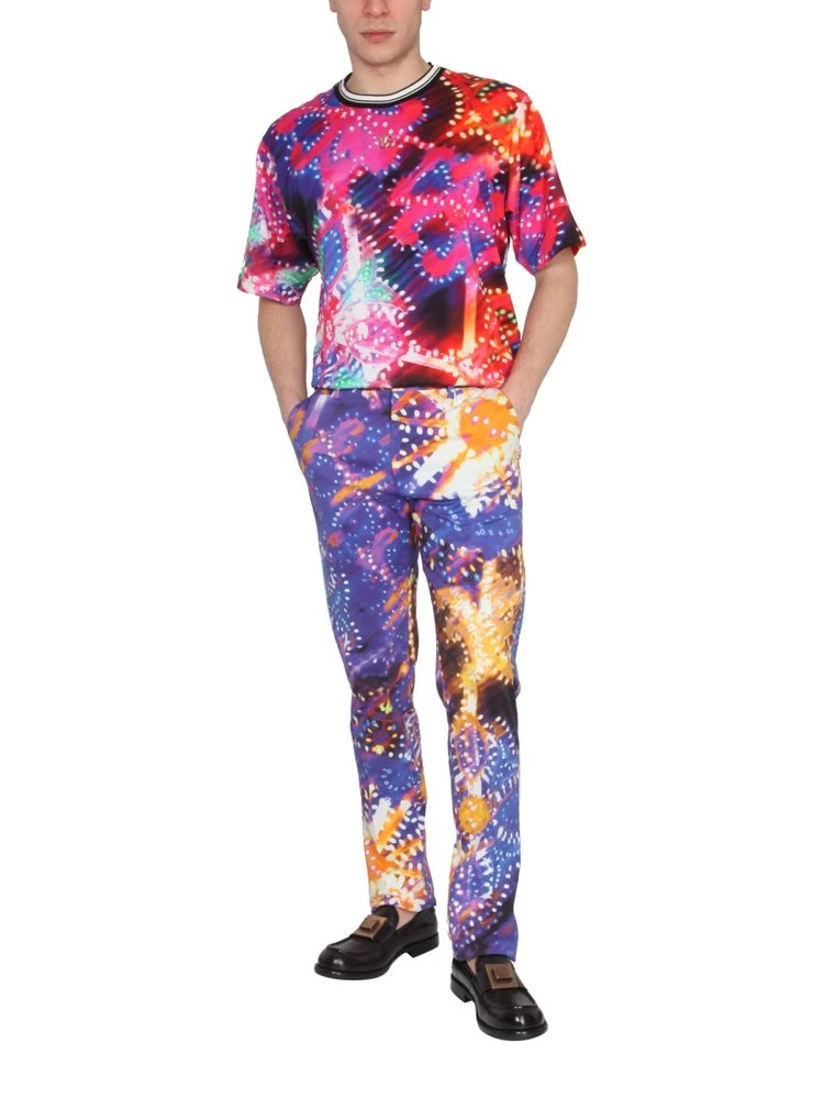 ( New Season ) Dolce & Gabbana Allover Graphic Printed Crewneck T-Shirt - Multi 3 ( New Season ) Dolce & Gabbana Allover Graphic Printed Crewneck T-Shirt - Multi - Image 3