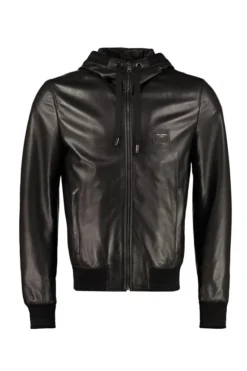 Dolce & Gabbana Zipped Leather Jacket - Black