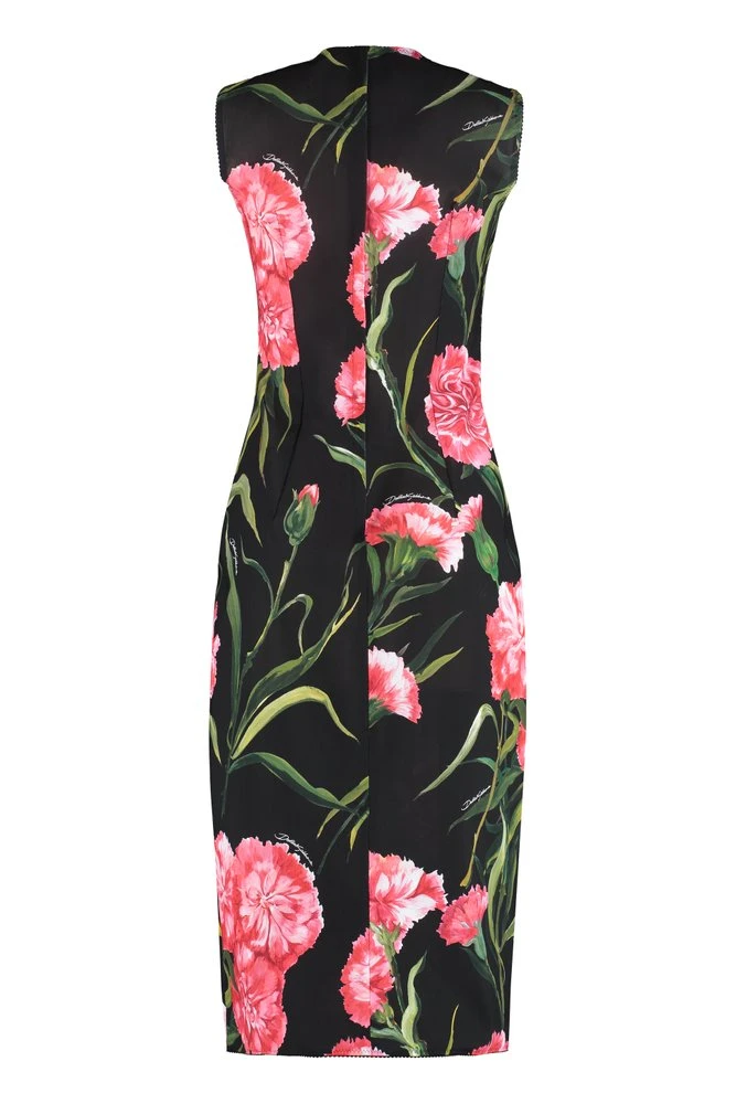 ( New Season ) Dolce & Gabbana Floral Print Sleeveless Dress - Multi 2 ( New Season ) Dolce & Gabbana Floral Print Sleeveless Dress - Multi - Image 2