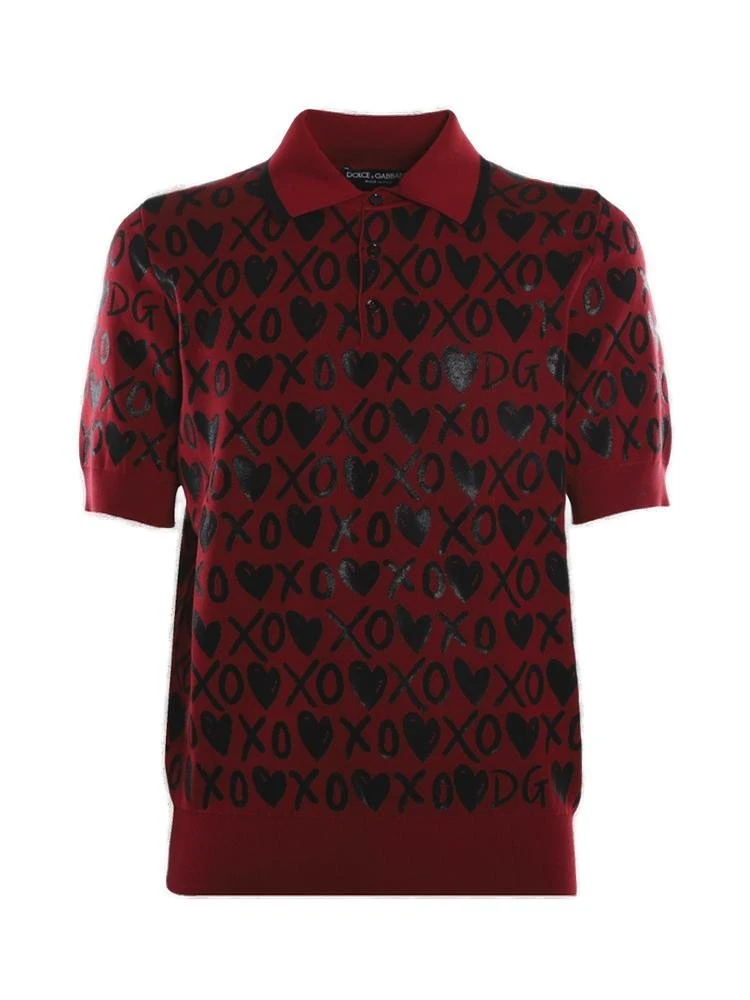 ( New Season ) Dolce & Gabbana Jacquard Polo-Shirt - Multi 1 ( New Season ) Dolce & Gabbana Jacquard Polo-Shirt - Multi