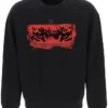 ( New Season ) Dolce & Gabbana Graphic Printed Crewneck Sweatshirt - Black