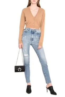 Dolce & Gabbana V-Neck Cropped Cardigan - Brown 7 Dolce & Gabbana V-Neck Cropped Cardigan - Brown -Cheap Vestureo Store 0f7f8b6e5560a8051cdc43c316818a22