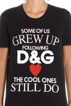 Dolce & Gabbana Printed Logo T-Shirt - Black -Cheap Vestureo Store 0f9219c4b7f368555713da74abc4443c