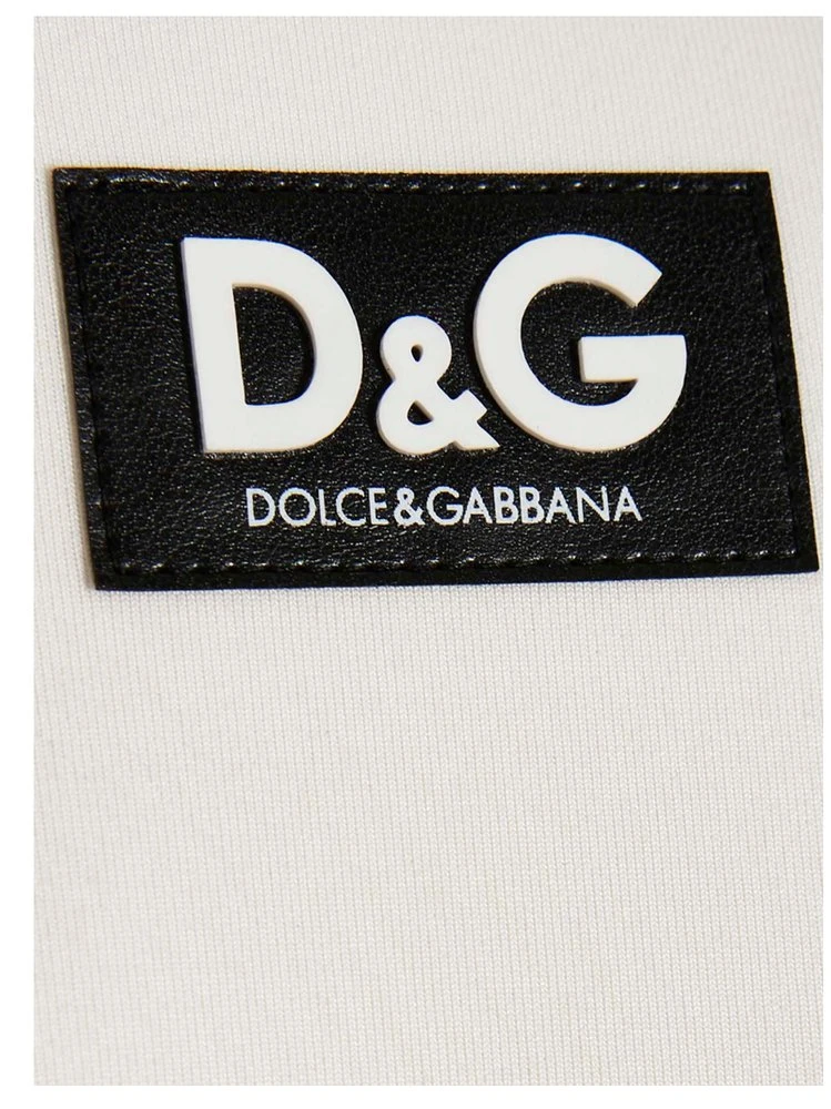 Dolce & Gabbana Logo Patch Hoodie - White 4 Dolce & Gabbana Logo Patch Hoodie - White - Image 4
