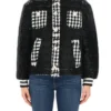 Dolce & Gabbana Houndstooth Detailed Quilted Jacket - Black