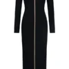 Dolce & Gabbana Zip-Up Midi Dress - Black