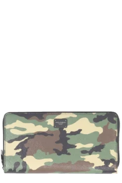 ( New Season ) Dolce & Gabbana Camouflage Printed Wallet - Multi