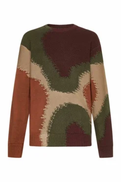 ( New Season ) Dolce & Gabbana Camouflage Round Neck Jumper - Multi