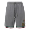 ( New Season ) Dolce & Gabbana Patch Embellished Jersey Shorts - Grey