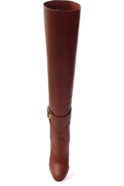 Dolce & Gabbana Buckle Detail Knee-High Boots - Brown -Cheap Vestureo Store 1132f3b44f9701b7c874f13476e0f768