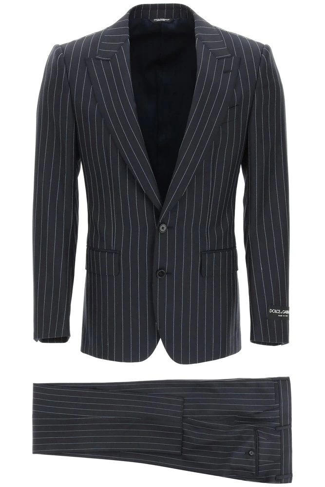 Dolce & Gabbana Pinstripe Single Breasted Two-Piece Suit - Navy 1 Dolce & Gabbana Pinstripe Single Breasted Two-Piece Suit - Navy