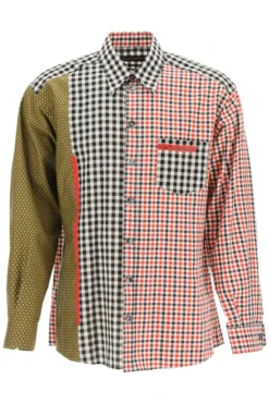 Dolce & Gabbana Oversized Gingham Patchwork Shirt - Multi