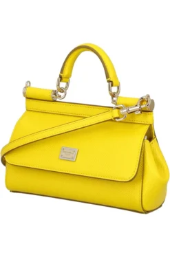 ( New Season ) Dolce & Gabbana Sicily Small Tote Bag - Yellow -Cheap Vestureo Store 116ead2f19cf43d7dbbe77b5fb37300a