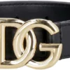 Dolce & Gabbana Logo Buckle Belt - Black