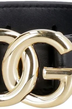 Dolce & Gabbana Logo Buckle Belt - Black