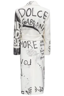 Dolce & Gabbana Logo Graffiti Coat - White 4 Dolce & Gabbana Logo Graffiti Coat - White -Cheap Vestureo Store 1225d06efe73e49778013ad6b76b69bf