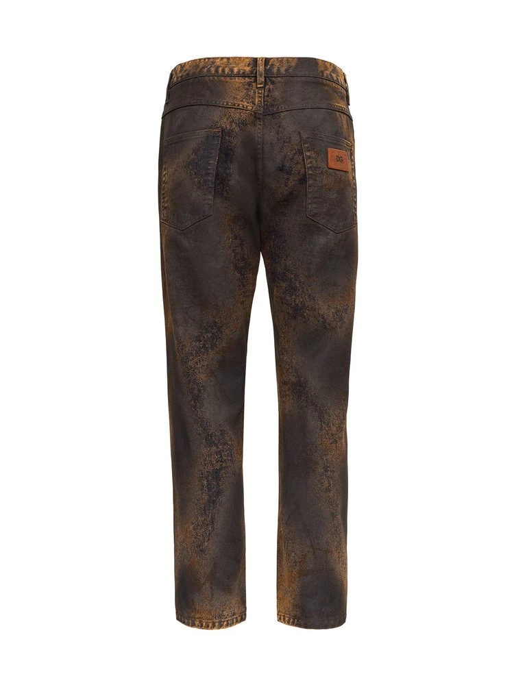 Dolce & Gabbana Acid Wash Straight-Leg Jeans - Multi 2 Dolce & Gabbana Acid Wash Straight-Leg Jeans - Multi - Image 2