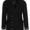 Dolce & Gabbana Polka-Dot Double-Breasted Blazer - Black