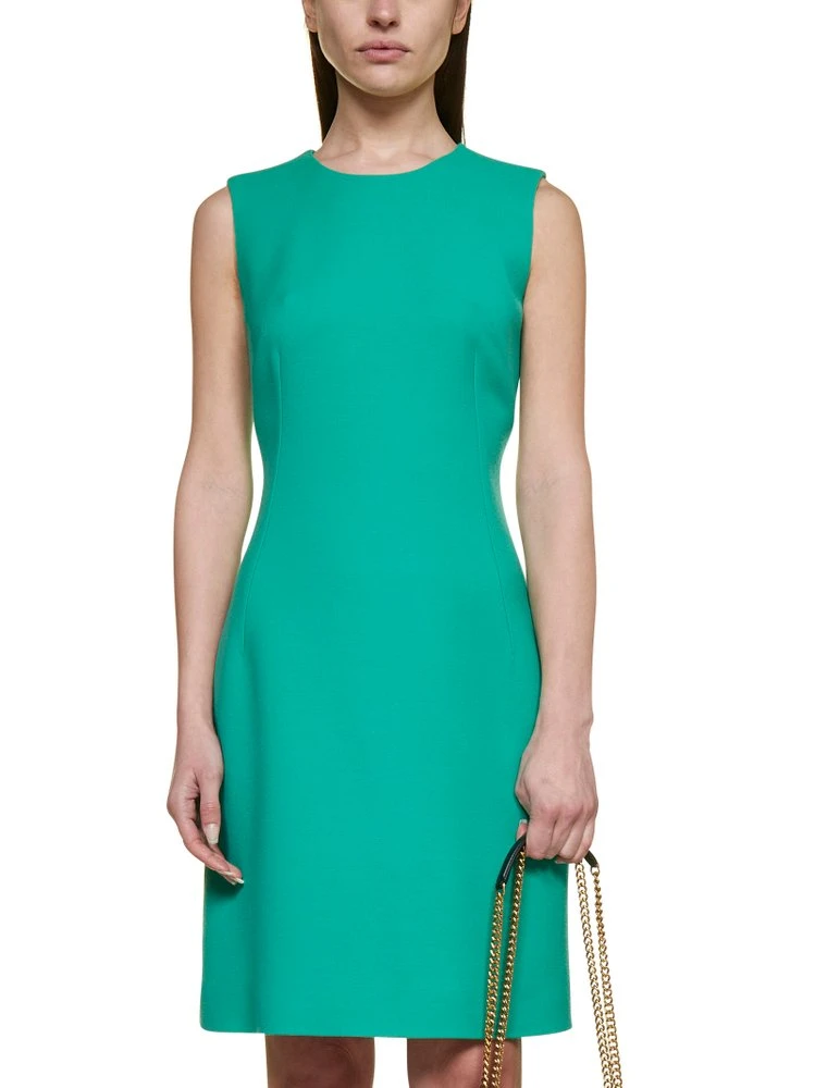 ( New Season ) Dolce & Gabbana Crewneck Sleeveless Midi Dress - Green 5 ( New Season ) Dolce & Gabbana Crewneck Sleeveless Midi Dress - Green - Image 5