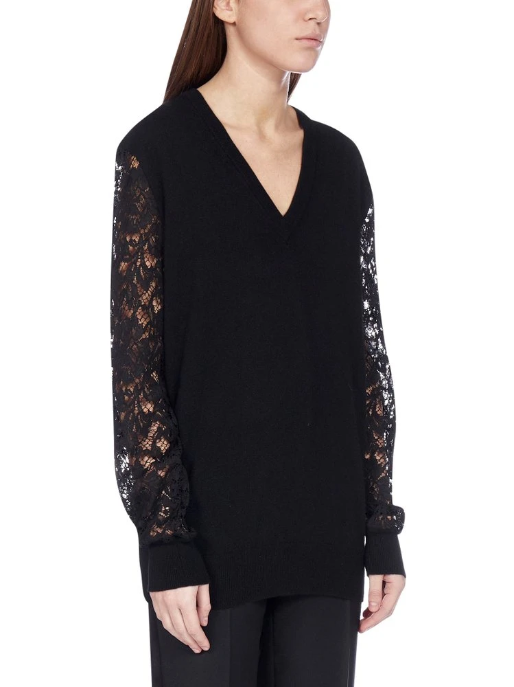 Dolce & Gabbana Lace Sleeve Sweater - Black 5 Dolce & Gabbana Lace Sleeve Sweater - Black - Image 5