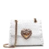 Dolce & Gabbana Devotion Woven Small Shoulder Bag - White
