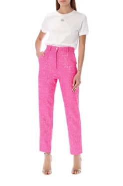 ( New Season ) Dolce & Gabbana Sequin Embellished Tapered Leg Pants - Pink -Cheap Vestureo Store 13ce0a379ab4b8cdc93c6904fe136d1b