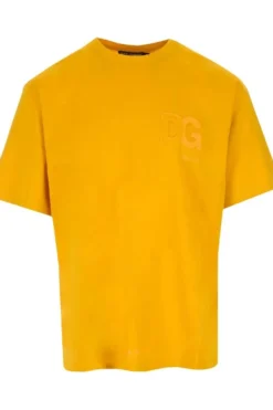 Dolce & Gabbana Logo Detailed T-Shirt - Yellow