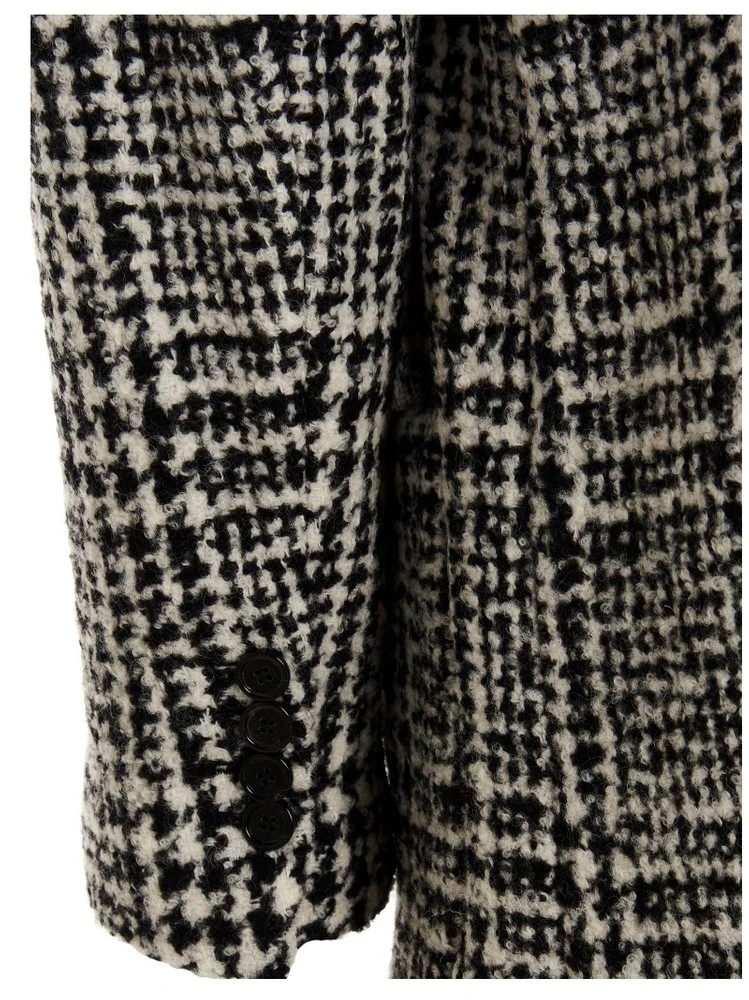 Dolce & Gabbana Houndstooth Double-Breasted Coat - Multi 7 Dolce & Gabbana Houndstooth Double-Breasted Coat - Multi - Image 7