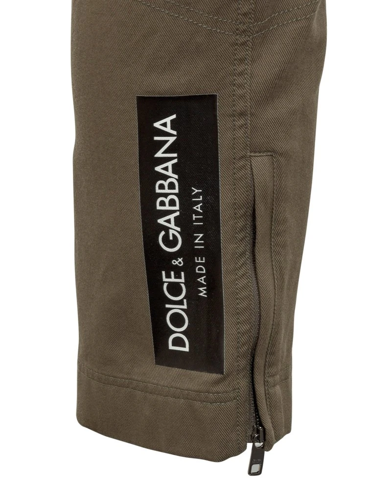 Dolce & Gabbana Pocket Detailed Straight Leg Trousers - Green 4 Dolce & Gabbana Pocket Detailed Straight Leg Trousers - Green - Image 4