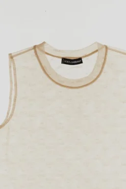 ( New Season ) Dolce & Gabbana Semi-Sheer Crewneck Top - Beige 5 ( New Season ) Dolce & Gabbana Semi-Sheer Crewneck Top - Beige -Cheap Vestureo Store 15210f98fe32c231664d3e436c3b06a5