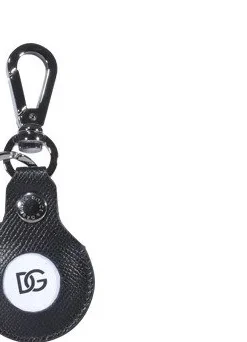 ( New Season ) Dolce & Gabbana Air Tag Keyring - Black