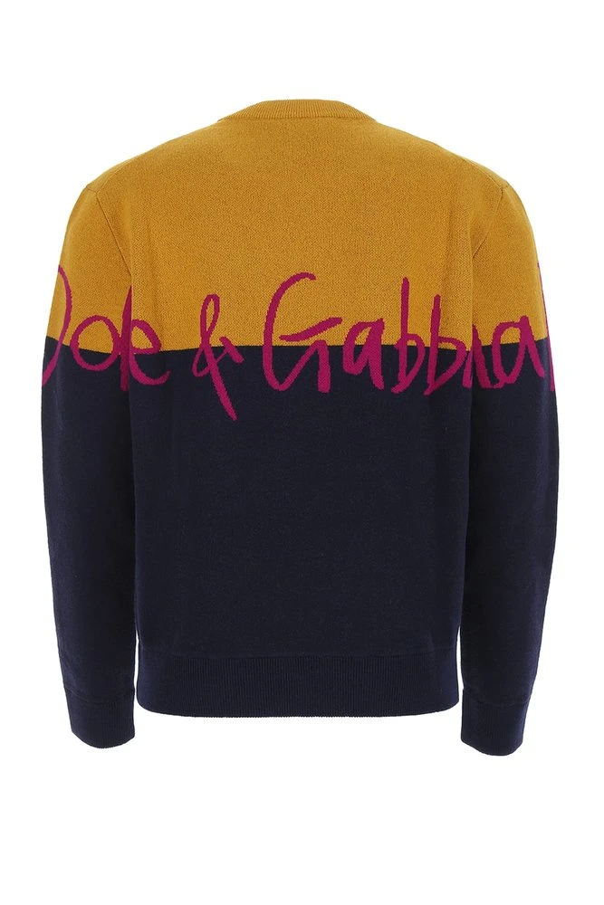 Dolce & Gabbana Logo Knitted Jumper - Multi 2 Dolce & Gabbana Logo Knitted Jumper - Multi - Image 2