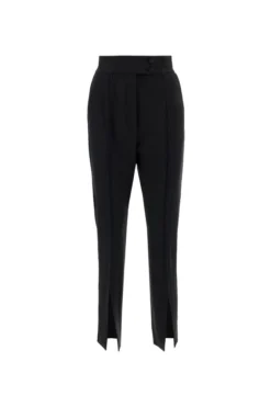 Dolce & Gabbana Slit Detailed High Waist Pants - Black
