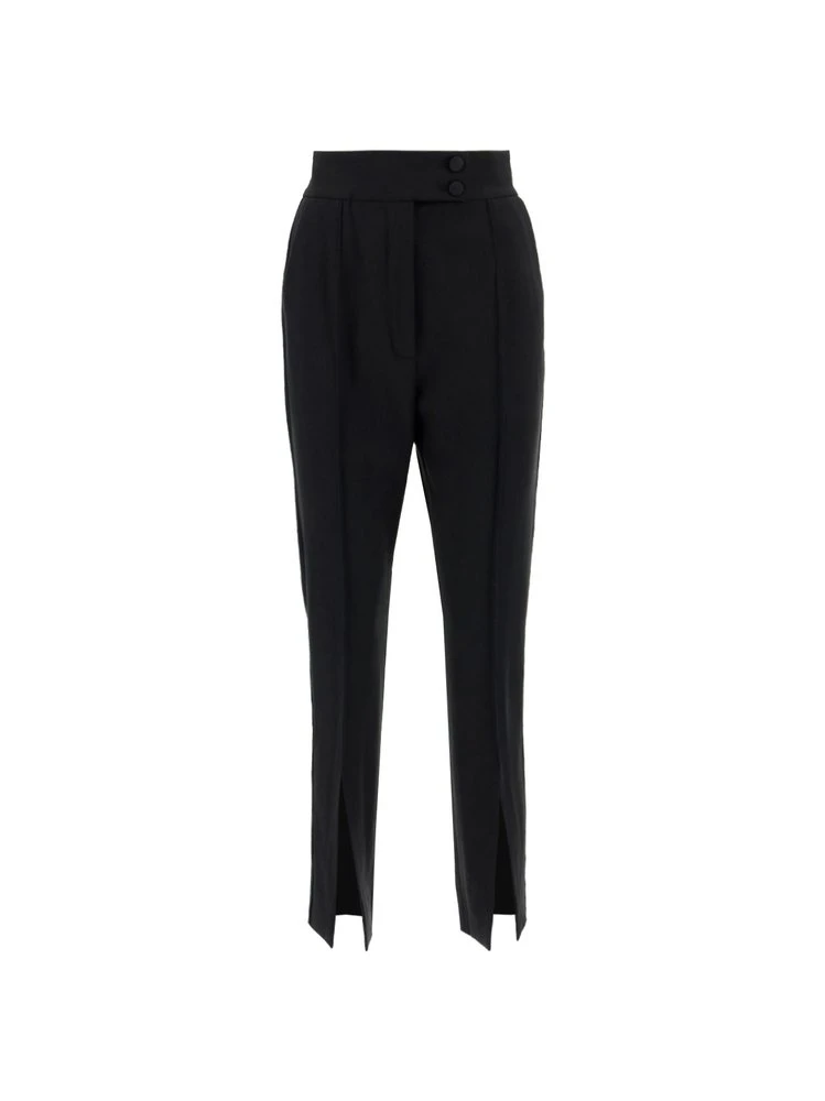 Dolce & Gabbana Slit Detailed High Waist Pants - Black 1 Dolce & Gabbana Slit Detailed High Waist Pants - Black